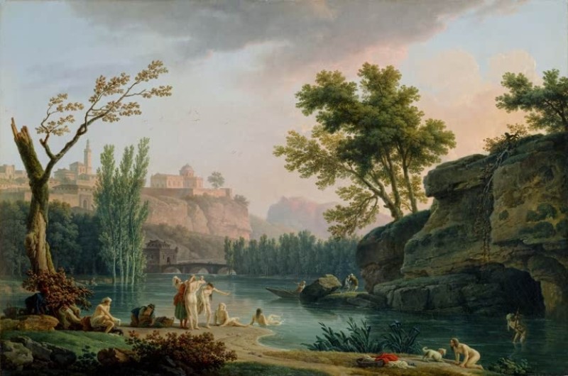 Summer Evening, Landscape in Italy, 1773 | Claude-Joseph Vernet | Giclée Canvas Print