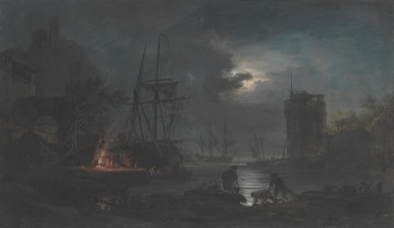 Mondlicht, n.d. | Claude-Joseph Vernet | Giclée Papier-Kunstdruck