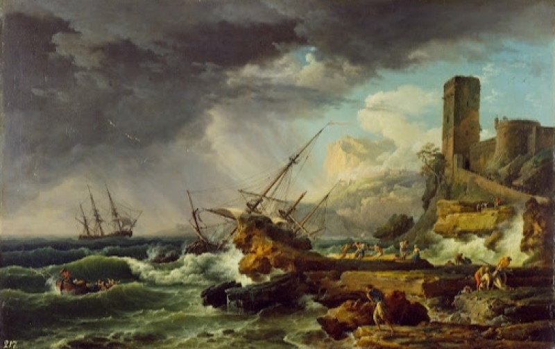 A Storm with a Shipwreck, c.1753/54 | Claude-Joseph Vernet | Giclée Canvas Print