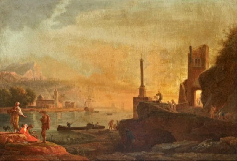 Seaport at Sunrise, 1767 | Claude-Joseph Vernet | Giclée Canvas Print