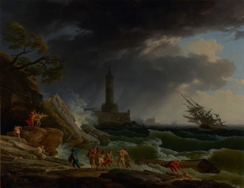 A Storm on a Mediterranean Coast, 1767 | Claude-Joseph Vernet | Giclée Canvas Print