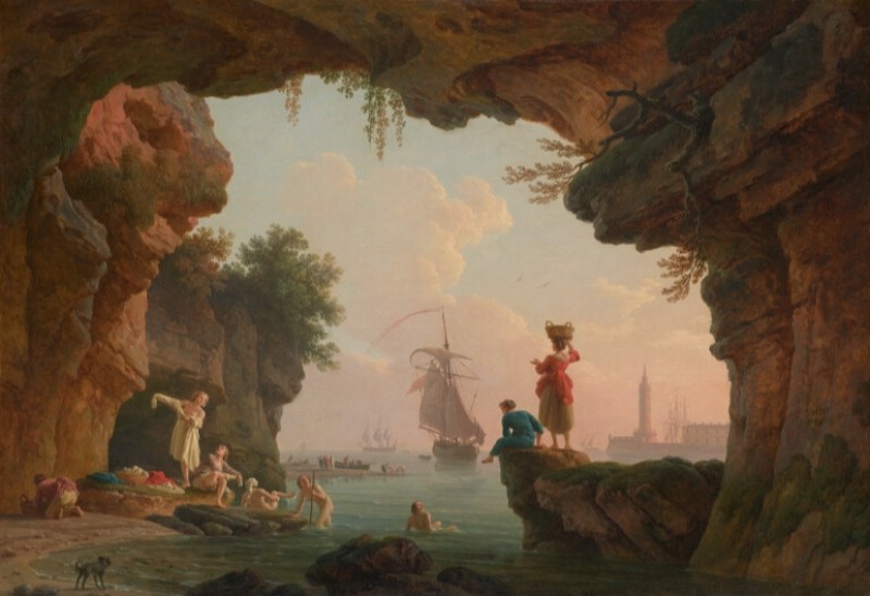 The Bathers, 1786 | Claude-Joseph Vernet | Giclée Canvas Print