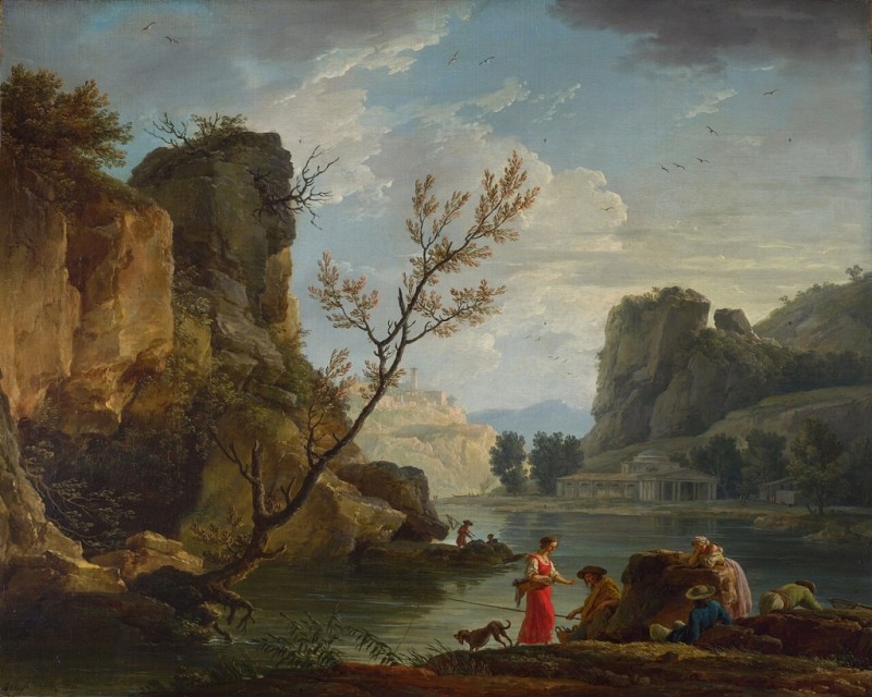 A River with Fishermen, 1751 | Claude-Joseph Vernet | Giclée Canvas Print