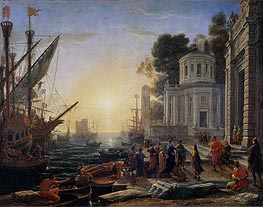 Cleopatra Disembarking at Tarsus | Claude Lorrain | Gemälde Reproduktion