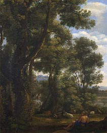 Landscape with a Goatherd and Goats, c.1636/37 by Claude Lorrain | Canvas Print