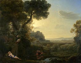 Landscape with Narcissus and Echo, 1644 by Claude Lorrain | Canvas Print