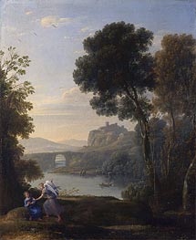 Landscape with Hagar and the Angel | Claude Lorrain | Gemälde Reproduktion