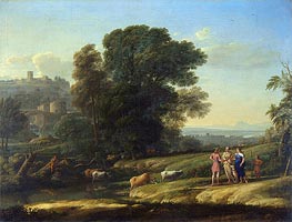 Landscape with Cephalus and Procris Reunited by Diana | Claude Lorrain | Gemälde Reproduktion