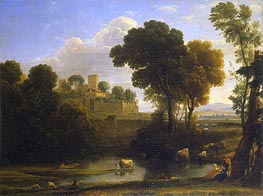 Italian Landscape, 1648 von Claude Lorrain | Leinwand Kunstdruck