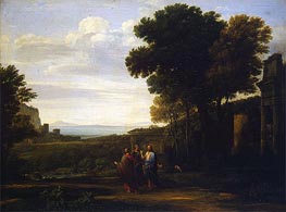 Claude Lorrain | Landscape with Christ on the Road to Emmaus, 1660 | Giclée Canvas Print
