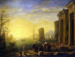 Morning in the Harbour, c.1635/40 von Claude Lorrain | Leinwand Kunstdruck