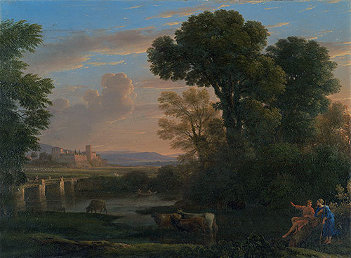 Pastoral Landscape, 1648 | Claude Lorrain | Giclée Leinwand Kunstdruck