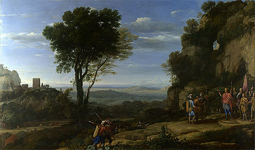 Landscape with David at the Cave of Adullam, 1658 | Claude Lorrain | Giclée Leinwand Kunstdruck