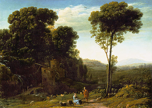 Pastoral Landscape with a Mill, 1634 | Claude Lorrain