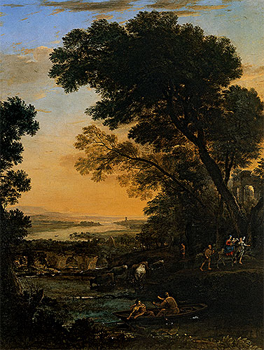 Pastoral Landscape with a Flight into Egypt, 1663 | Claude Lorrain