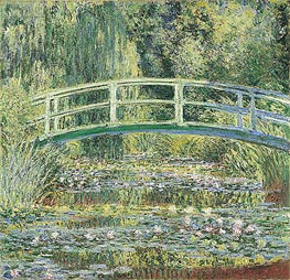 Monet | Water Lily Pond and Japanese Bridge | Giclée Canvas Print