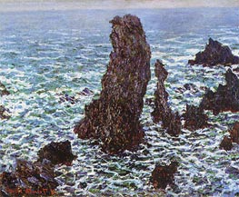 Monet | The 'Pyramids' of Port Coton, Belle Ile en Mer | Giclée Canvas Print