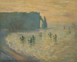 Monet | The Rocks, Etretat | Giclée Canvas Print