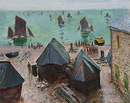 Monet | The Departure of the Boats, Etretat | Giclée Canvas Print