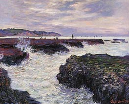 The Rocks at Pourville, Low Tide | Claude Monet | Gemälde Reproduktion