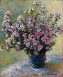 Bouquet of Mallows (Vase of Flowers) | Claude Monet | Painting Reproduction