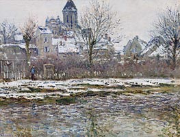 Die Kirche von Vétheuil im Schnee | Claude Monet | Gemälde Reproduktion