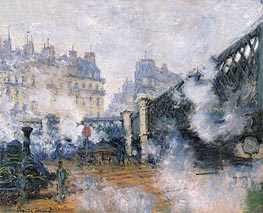 The Pont de l'Europe, Saint Lazare Station | Claude Monet | Gemälde Reproduktion
