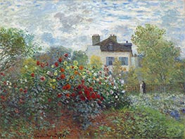 The Artist's Garden in Argenteuil (The Dahlias) | Claude Monet | Painting Reproduction