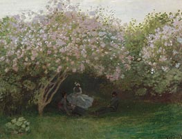 Monet | Lilacs, Grey Weather | Giclée Canvas Print