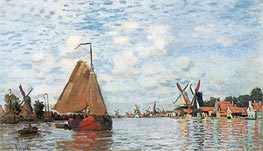 The Zaan at Zaandam | Claude Monet | Painting Reproduction