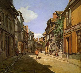 Monet | La Rue de La Bavolle at Honfleur, 1864 by | Giclée Canvas Print