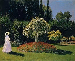 Woman in the Garden. Sainte Adresse | Claude Monet | Painting Reproduction
