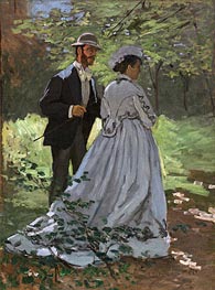 Bazille and Camille (Study for 'Déjeuner sur l'Herbe') | Claude Monet | Painting Reproduction