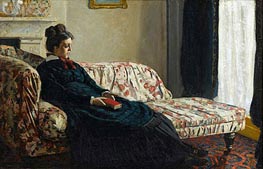 Meditation, Madame Monet Sitting on a Sofa | Claude Monet | Painting Reproduction