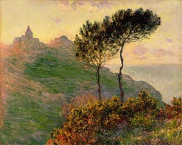 The Church at Varengeville, against the Sunset | Claude Monet | Gemälde Reproduktion