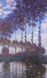 Poplars, Sunset | Claude Monet | Painting Reproduction