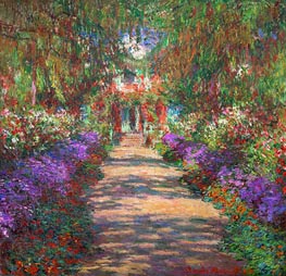 Pathway in Monet's Garden at Giverny | Claude Monet | Painting Reproduction