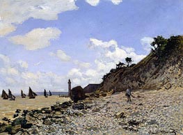 Beach at Honfleur, c.1867 by Claude Monet | Canvas Print