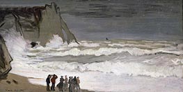 Rough Sea at Etretat, c.1868/69 by Claude Monet | Canvas Print