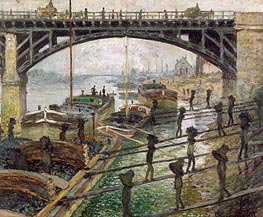The Coal Dockers | Claude Monet | Painting Reproduction