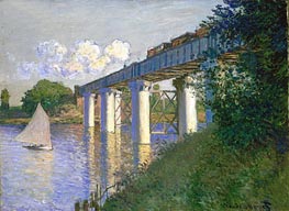 Railroad Bridge, Argenteuil, 1874 by Claude Monet | Canvas Print
