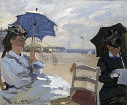 The Beach at Trouville | Claude Monet | Painting Reproduction