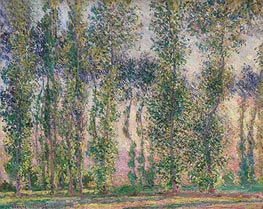 Poplars at Giverny, 1887 by Claude Monet | Canvas Print