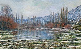 The Thaw at Vetheuil (Melting of Floes) | Claude Monet | Painting Reproduction