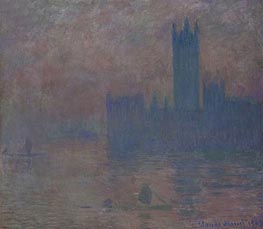 Houses of Parliament, Fog Effect | Claude Monet | Painting Reproduction