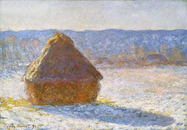 Grainstack (Snow Effect), 1891 by Claude Monet | Canvas Print
