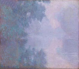 Morning on the Seine, Giverny | Claude Monet | Painting Reproduction