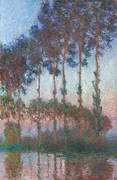Poplars on the Banks of the River Epte at Dusk, 1891 by Claude Monet | Canvas Print