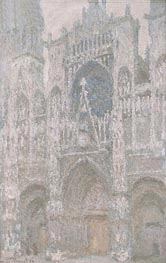 Rouen Cathedral, the West Portal, Dull Weather, 1894 by Claude Monet | Canvas Print