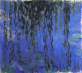 Water Lilies with Weeping Willow Branches, c.1916/19 by Claude Monet | Canvas Print